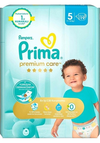 Premium Care Bebek Bezi 5 Beden 11-16 Kg 19 Adet