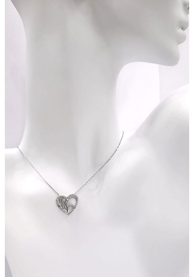 Omar Silver Kadın Kalp Model Zirkon Taşlı Gümüş Kolye Omr8671 Omar Silver Kadın Kalp Model Zirkon Taşlı Gümüş Kolye Omr8671