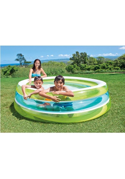 Intex Şeffaf Üç Boğumlu Şişme Havuz 203 x 51cm Çok Renkli
