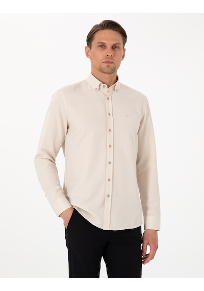Pierre Cardin Erkek Bej Gömlek Desenli 50306996-vr011 Bej