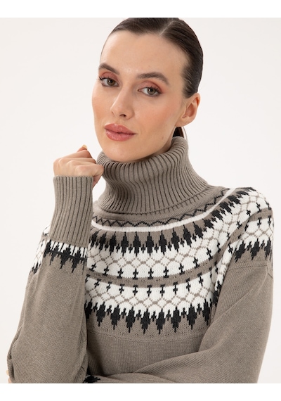 Pierre Cardin Kadın Vizon Kazak /triko 50291034-vr052 Vizon