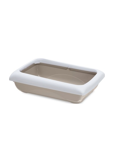 1711735816 Imac Duo Kedi Tuvaleti + Kürek Bej/beyaz 59x40x28cm