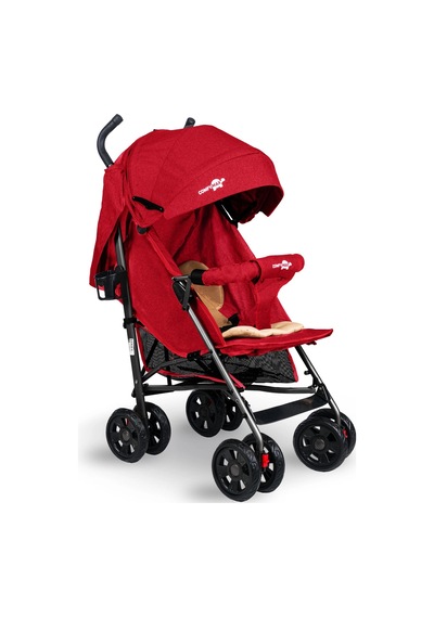 Comfymax Tam Yatar Baston Bebek Arabası Dark Red