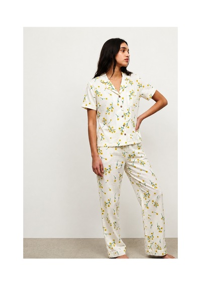 Fit Women Standart Boy Elastanlı Çok Renkli Pijama Takımı
