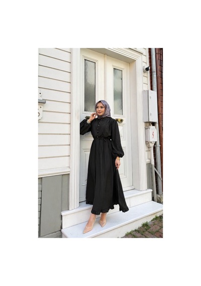 Riella Butik Larissa Tesettür Elbise Siyah