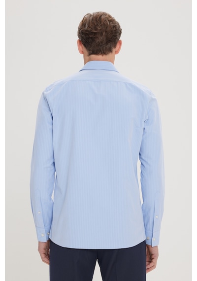 AC&Co / Altınyıldız Classics Erkek Acık Mavı Pamuklu Slim Fit Dar Kesim Çizgili Klasik Yaka Gömlek Acık Mavı AC&Co / Altınyıldız Classics Erkek Acık Mavı Pamuklu Slim Fit Dar Kesim Çizgili Klasik Yaka Gömlek Acık Mavı