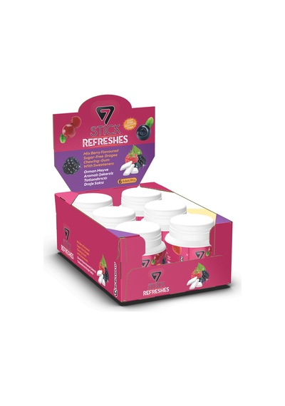 7stıck Sekersız Mıx Berry Aromalı Draje Sakız 60 Pcs 6adet