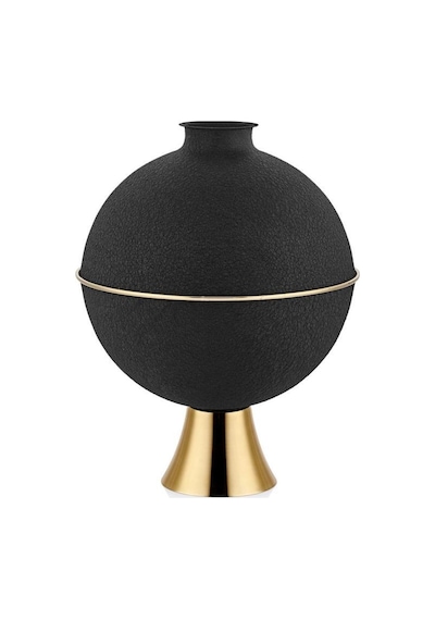 Setabianca Textured Darkayaklı Küre Vazodark Gold