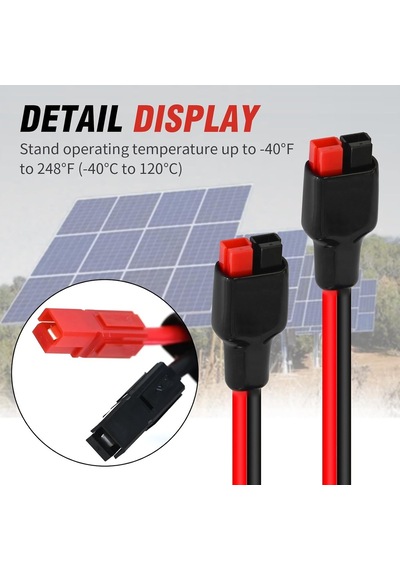 Taşınabilir Güç İstasyonu Güneş Paneli İçin 12awg 6 10 20 Ft Güneş Uzatma Kablosu 6ft