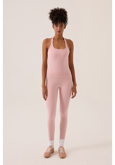 Los Ojos X Ece Pembe Yüksek Bel Spor Tayt Mono Leggings Pembe Pembe