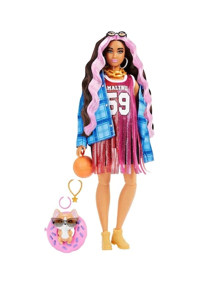 Hdj46 Barbie Extra - Ekose Ceketli Bebek