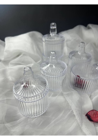 Bernami Biblo Pinterest 16'li Mika Şekerlik Kutu-plastik Şeffaf Hediyelik Mum Kutu