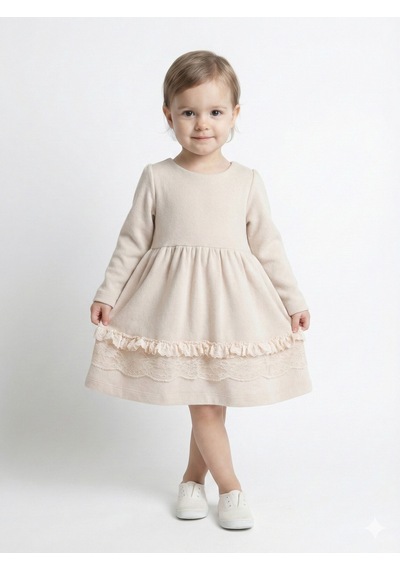 Xo Kids Kız Çocuk Elbise 9-24 Ay 52134 Bej