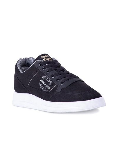 Ghattix Erkek Keten Sneaker Yazlık Mevsimlik Ayakkabı Siyah Siyah Siyah Siyah