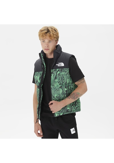 The North Face 1996 Retro Nuptse Erkek Yeşil Yelek Düz Nf0a3jqqosz1