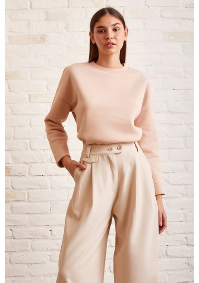 Never More Bisiklet Yaka Oversize Sweatshirt Somon