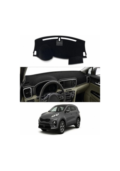 Kia - Sportage 2017+ Uyumlu Torpido Koruma Kılıfı - Gri Şeritli