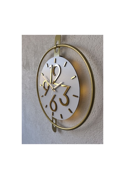 Pey Aksesuar Metal -çelik Gövde -ideal Boy 40x50cm - Metal Ledli Duvar Dekor M46-gold-beyaz-gold Mobilya Ma46-gold-siyah-gold