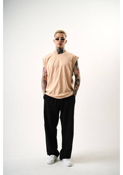 Respire Erkek Basic Tank Top Atlet Bej