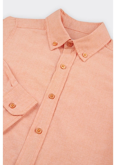 Panço Erkek Çocuk Basic Somon Oxford Gömlek Pembe