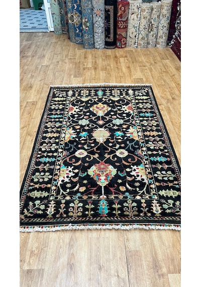 El Dokuma Afghan Halısı Siyah