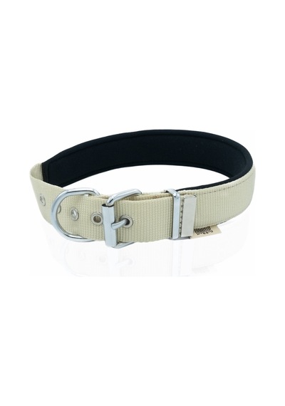 Doggie Comfort Yumuşak Dokuma Köpek Boyun Tasması M 3x42 - 50 CM Krem