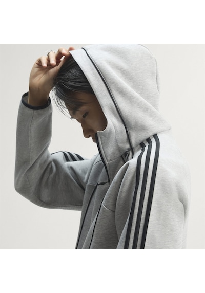 Adidas Kr7070 Spacer Fz Hd Erkek Sweatshirt Gri