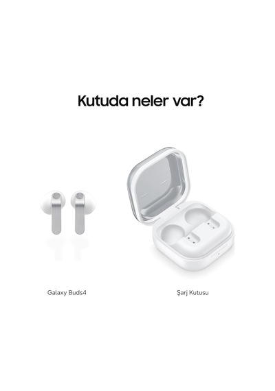 Samsung Uyumlu Galaxy Buds4, Beyaz, Metal Gövde, 1 Yollu Hoparlör, Ultra