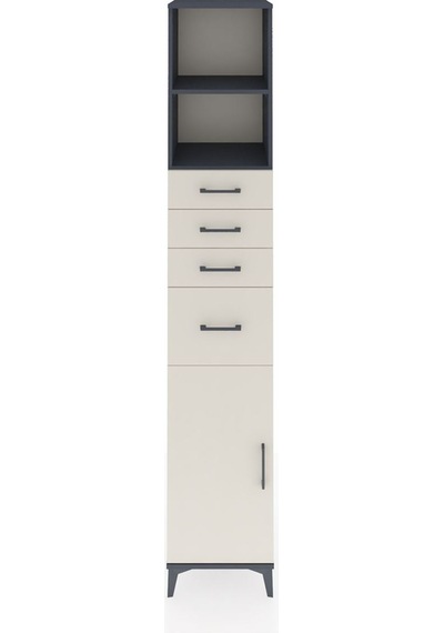 Hyperion Dolap 3 Raflı 4 Çekmeceli Tek Kapaklı 44x44x243 Antr... Antrasit Hyperion Dolap 3 Raflı 4 Çekmeceli Tek Kapaklı 44x44x243 Antr... Antrasit