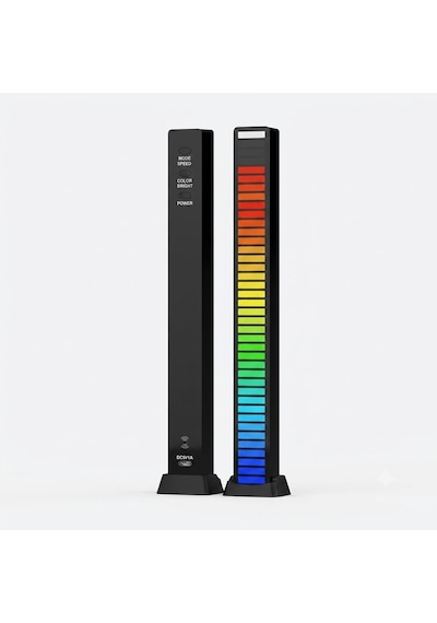 Rgb Araç Torpido Üstü Sese Duyarlı Ambiyans Led Işık Barı 1 Adet Siyah