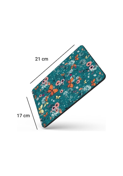Sonictouch Soimoi Yeşili Turuncu Kelebekli Kaydırmaz Gaming Oyuncu Dikişsiz Mouse Pad/ped 17x21cm