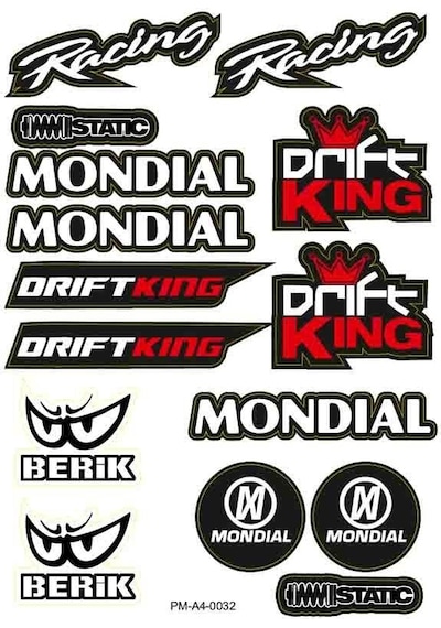 Mondial Uyumlu A4 Çoklu Sticker Seti Diğer