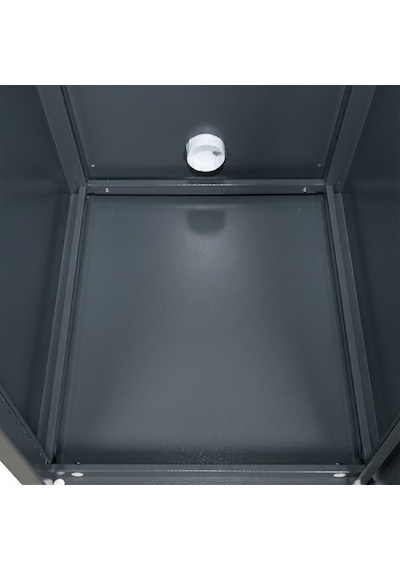 Alfafonet Ziglat Serisi Kilitli Metal Home Office Dolabı %70 Perfore Kapaklı Antrasit Gri Ral 7016 450x1500x450 Mm