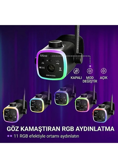 Fifine Ampligame Am9 Hibrit Usb/xlr Yayıncı Mikrofon Seti