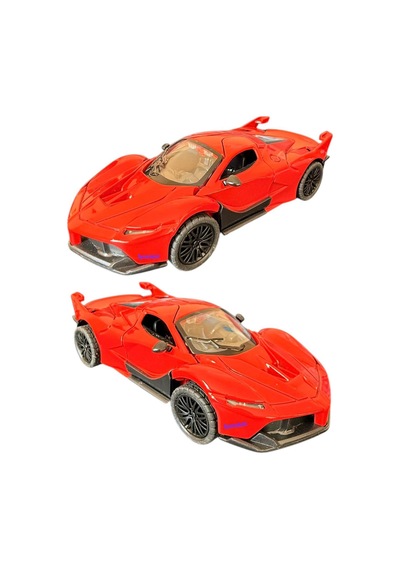 Ferrari Metal Yeni Model K.açılan Işıklı Sesli Diecast Araba 13 Cm Diğer