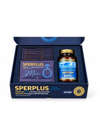 Sperplus Man L-karnitin Koenzim Q10 30 Saşe + Omega-3 30 Kapsül
