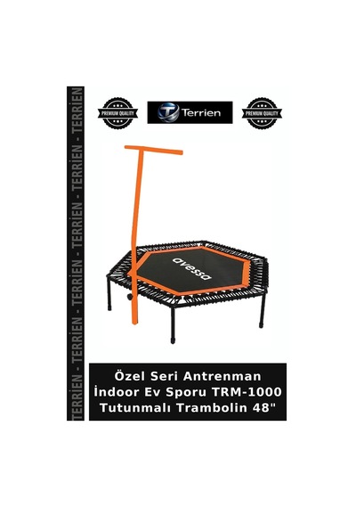 Özel Seri Antrenman İndoor Ev Sporu Trm-1000 Tutunmalı Trambolin 48"