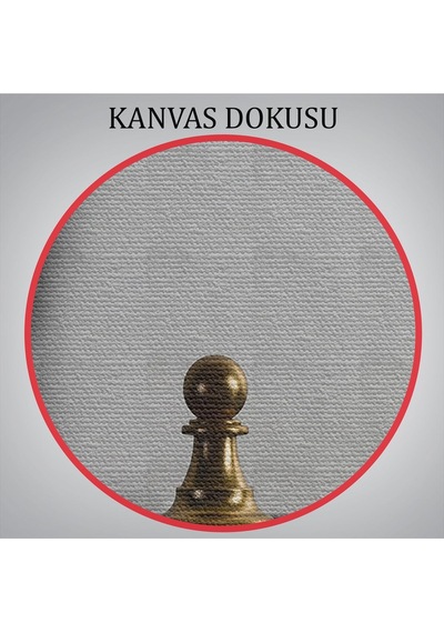 Es10 Satranç Gölgesi Taç Kanvas Duvar Sanatı, Yurt ve Ofis Dekoru-5390 (35 x 50)