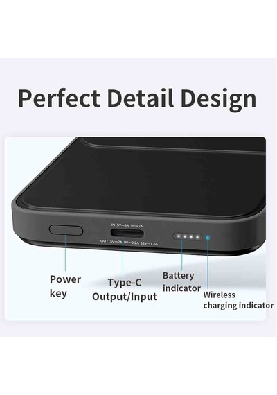 Rock P83 5000 Mah Pd 20w Magsafe Uyumlu Standlı Powerbank Siyah