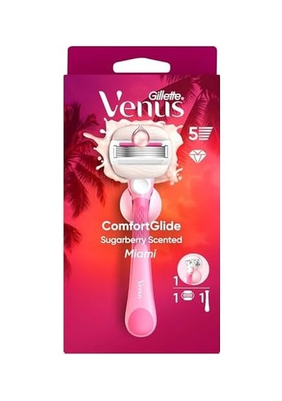 Venus Comfortglide Sugarberry Kokulu Miami Kadın 5 Bıçaklı Tıraş Makinesi