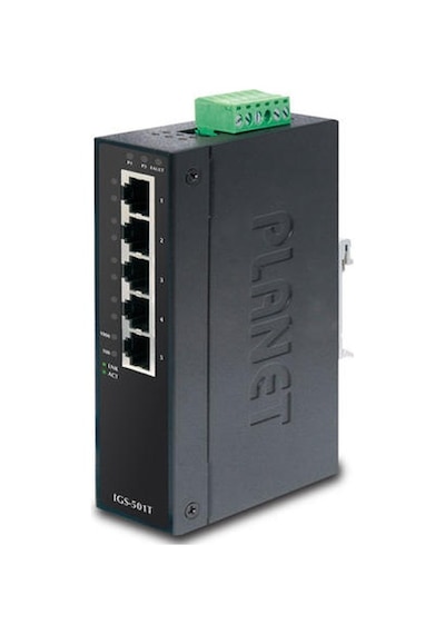 Planet Pl Igs 501T 5 Port 10/100/1000T Gigbit Endüstriyel Etherne