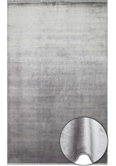 Hoom Rugs Como Nap 01 Antrasit Viskon & Floş Sık Dokuma Modern Salon Halısı Antrasit