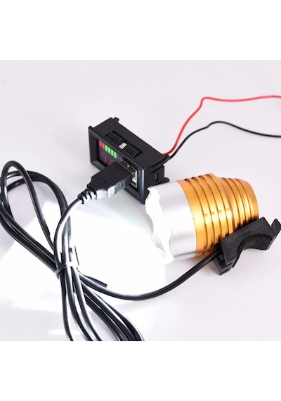 Usb Çıkışlı Dijital Voltmetre Ekranlı 5v 2a Apple Uyumlu iOS -android Çıkışlı