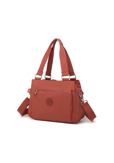 Krinkıl Kumaş Kadın Omuz Çantası Smart Bags 1125 Kiremit Kiremit