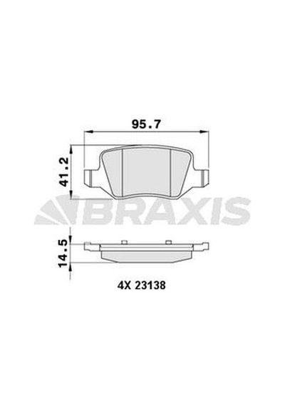 Braxıs Aa0047 Fren Balatası Arka W168 97 04 W169 04 12 W245 08 11 Vaneo 414 02 05