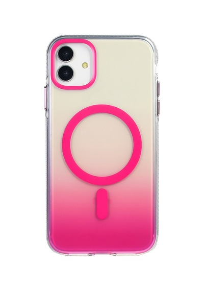 Apple Uyumlu iPhone 11 Kılıf M-safe Şarj Özellikli Transparan Renk Geçişli Zore Toros Kapak Gold