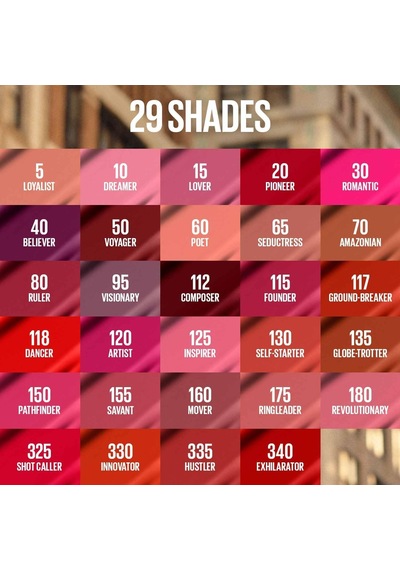 New York Super Stay Matte Ink Likit Mat Ruj - 125 Inspirer Pembe Çok Renkli