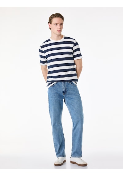 Koton Pamuklu Normal Bel Straight Fit Jean Pantolon - Mark Jean Açık İndigo 6sam40295nd Koton Pamuklu Normal Bel Straight Fit Jean Pantolon - Mark Jean Açık İndigo 6sam40295nd