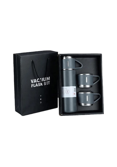 Vacuum Flask Set Üç Bardaklı Termos Seti
