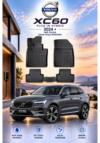 Volvo Xc60 2024+ Aracınıza Özel Üretim Havuzlu Paspas Takımı A+ -mod-
